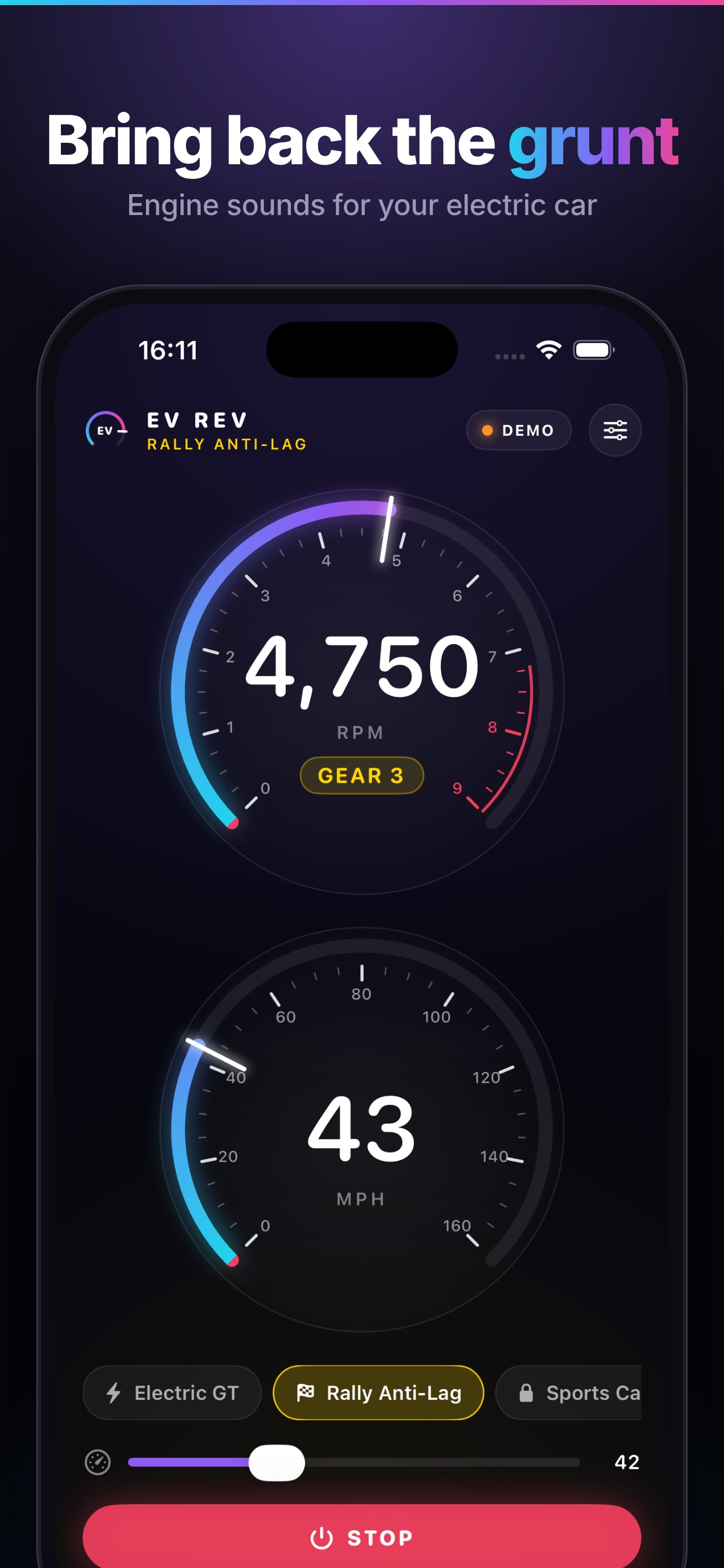 Screenshot 4 of EV Rev: Engine Sounds & Gauges