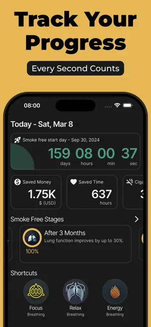 Quit Smoking Tracker - Stopify screenshot 2