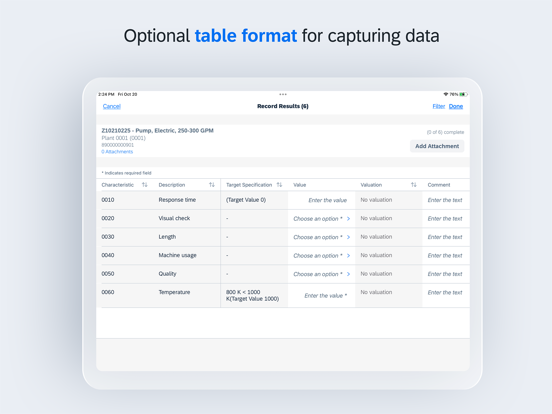 SAP Service and Asset Manager iPad screenshot 7 - Business app