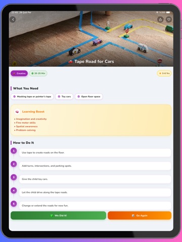 Screen-Free Kids Activities iPad screenshot