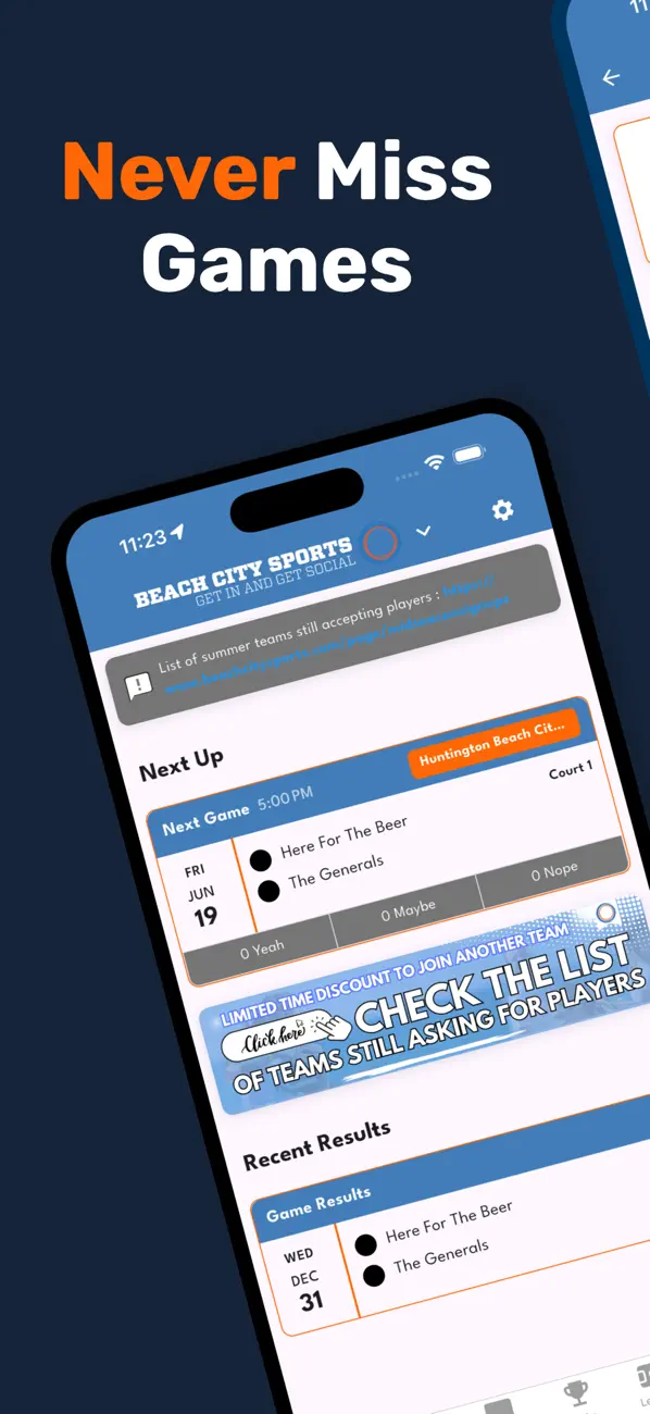 Screenshot #1 pour Beach City Sports