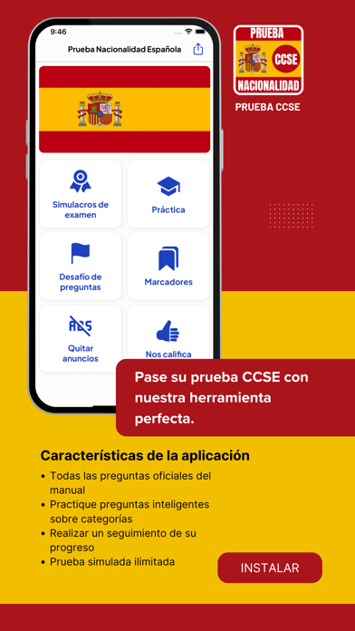 CCSE Spanish Nationality Test Screenshot