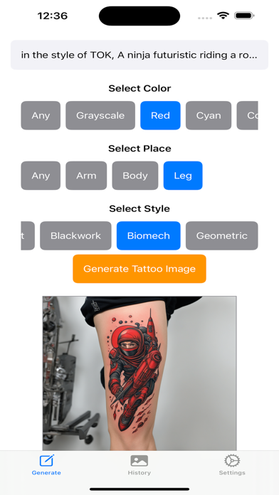 Tattoo AI : AI Tattoo  Design Screenshot
