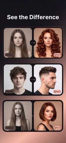 AI Hairstyle: Hair Color & Cut iPhone screenshot