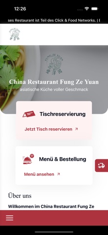 China Restaurant Fung Ze Yuan iPhone screenshot
