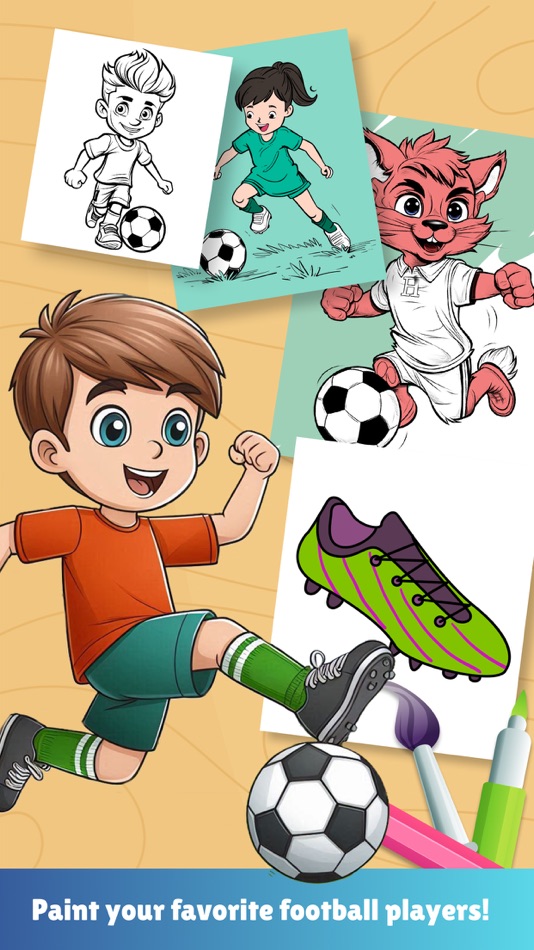 #1. Paint magic soccer pages (iOS) 由: Classic fairy tales Interactive book for kids