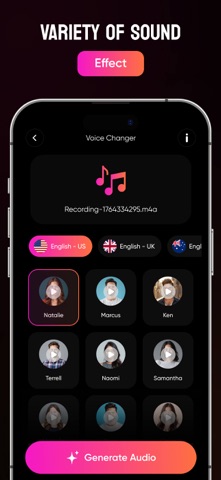 Voice AI Effect: Audio Changer iPhone screenshot
