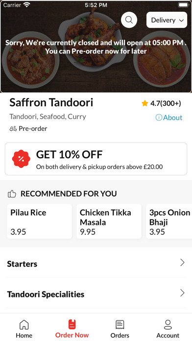 Saffron Tandoori Screenshot