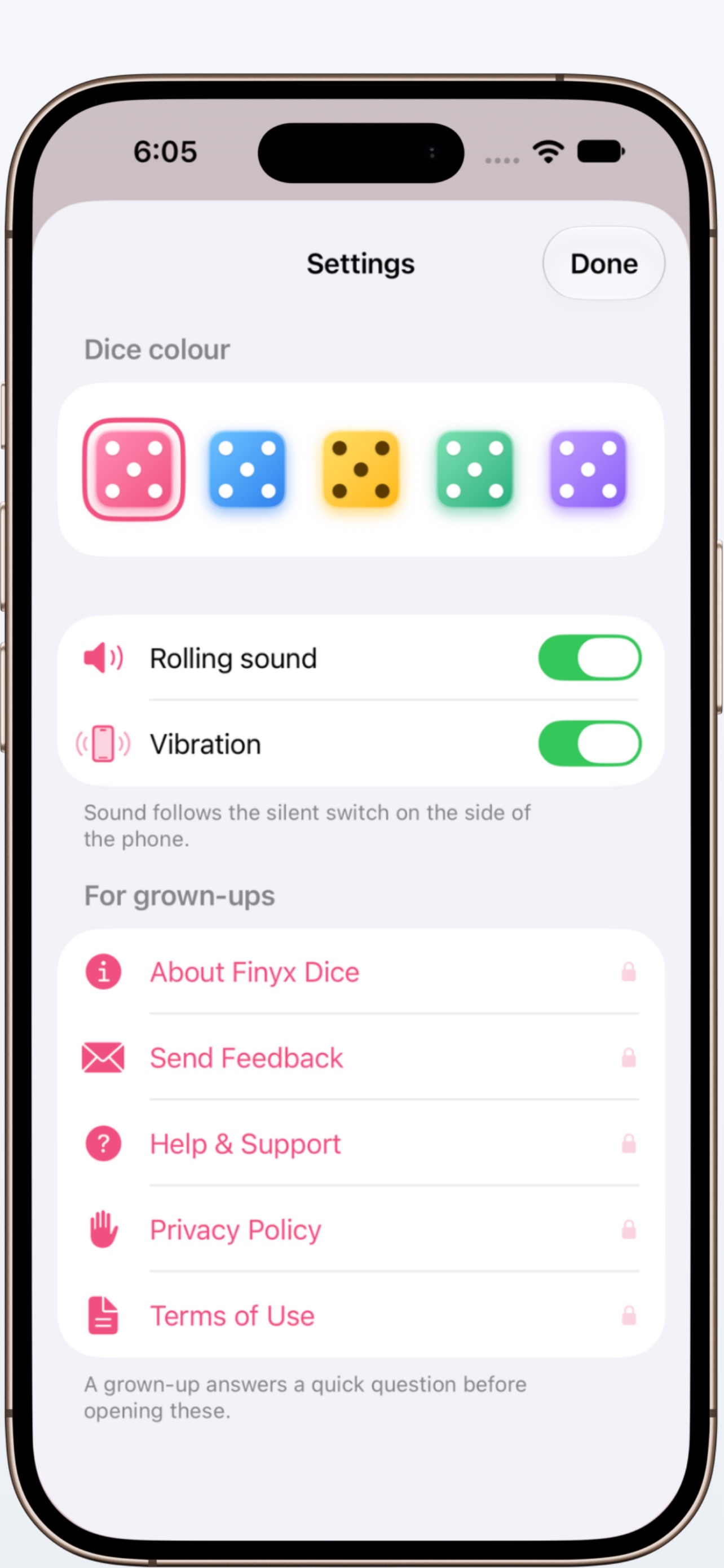 Screenshot 4 of Finyx Dice – Kids Dice Roller
