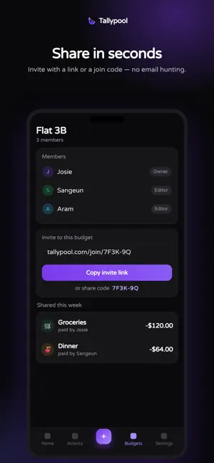 Tallypool: Easy Budgeting screenshot 1