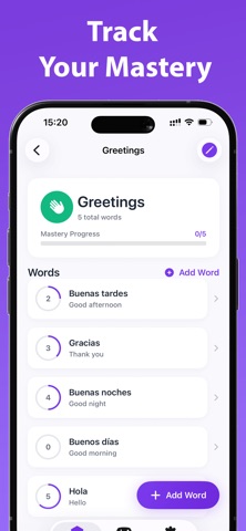 MemLingo: Vocabulary Builder iPhone screenshot