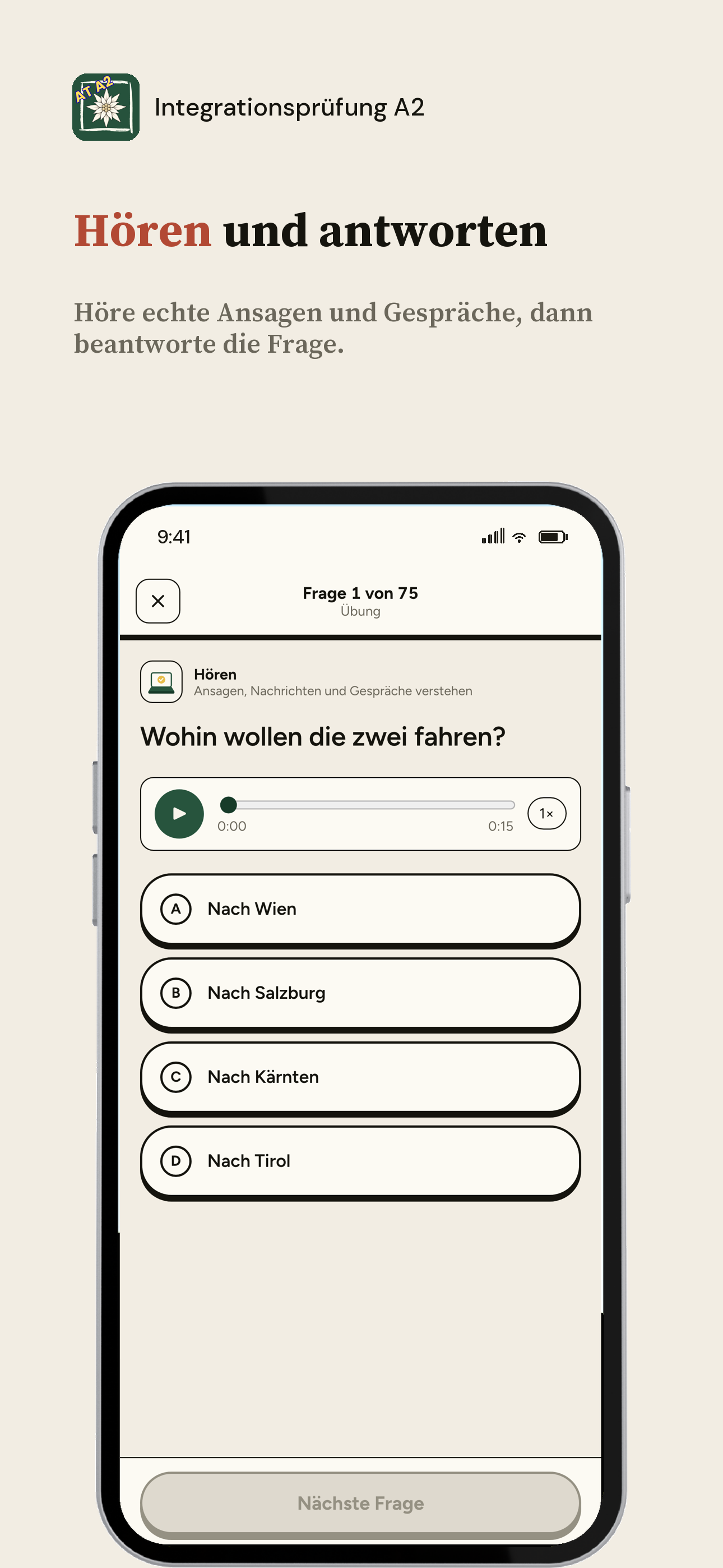 Integrationsprüfung A2 screenshot 2