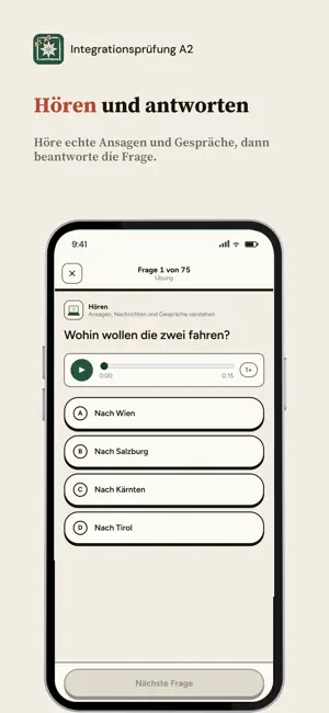 Integrationsprüfung A2 screenshot 2