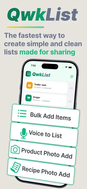 QwkList: Grocery List Maker screenshot 1