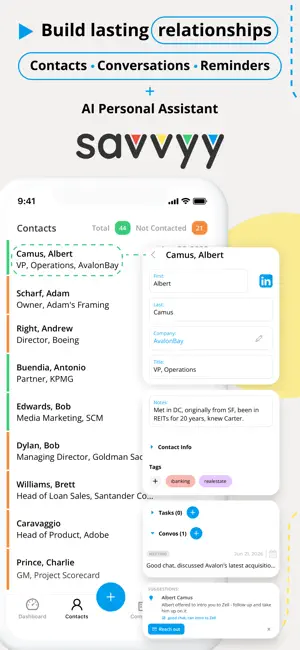 Savvyy: Personal CRM screenshot 1