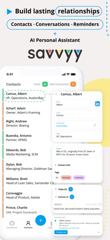 Savvyy: Personal CRM Screenshot 1 of 8