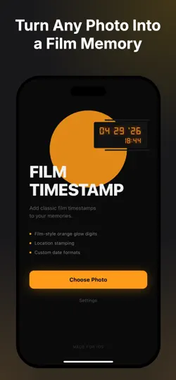 Скриншот Film Timestamp на iPhone 1