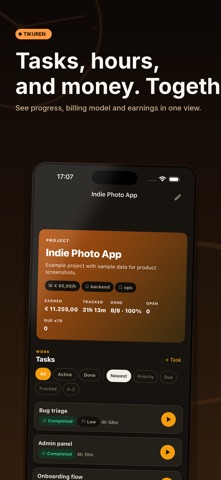 Tikuren: Voice Time Tracker iPhone screenshot