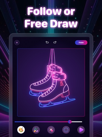Neon Brush - Doodle Magic iPad screenshot