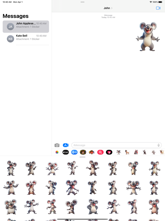 Screenshot #4 pour Crazy Koala Stickers