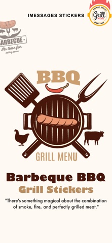 Barbeque BBQ Grill Stickers screenshot