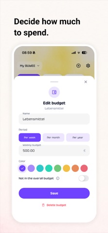 BUWEE - Weekly Budget Screenshot 4 of 8