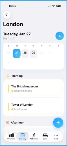 Trip plan Screenshot 3