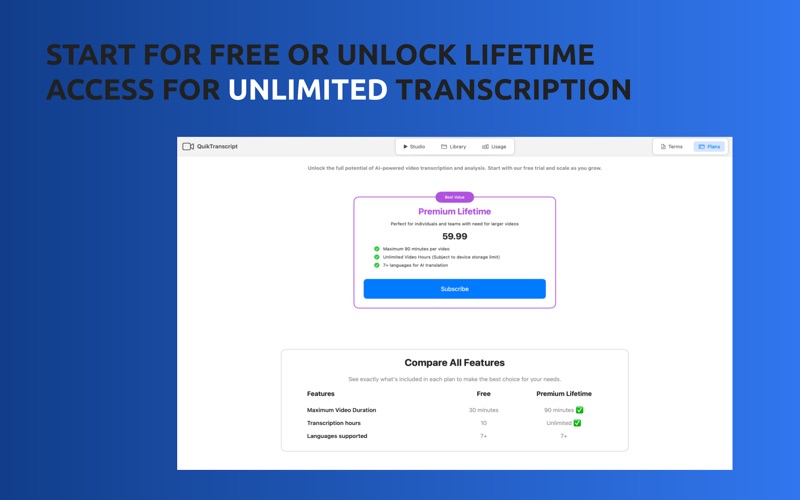 QuikTranscript screenshot
