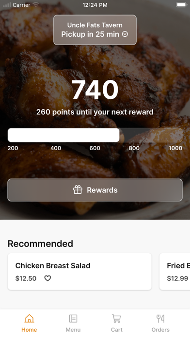 Uncle Fat's Tavern iPhone screenshot 1 - Food & Drink app