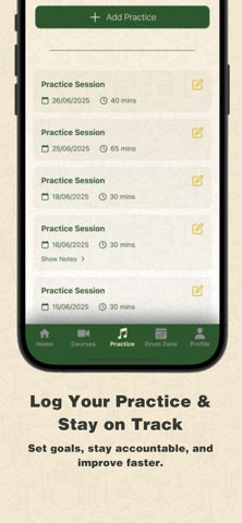 PDC - Drum Lessons & Practice iPhone screenshot