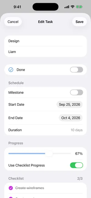 Gantt Chart: Project Timeline screenshot 2