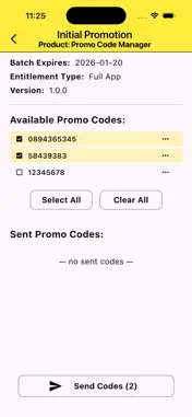 Promo Code Manager screenshot 3