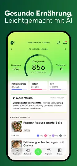 Screenshot von Lifesum: Kalorien Zähler AI auf dem iPhone 1