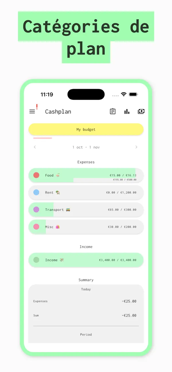 Screenshot #2 pour Cashplan - prévoyez