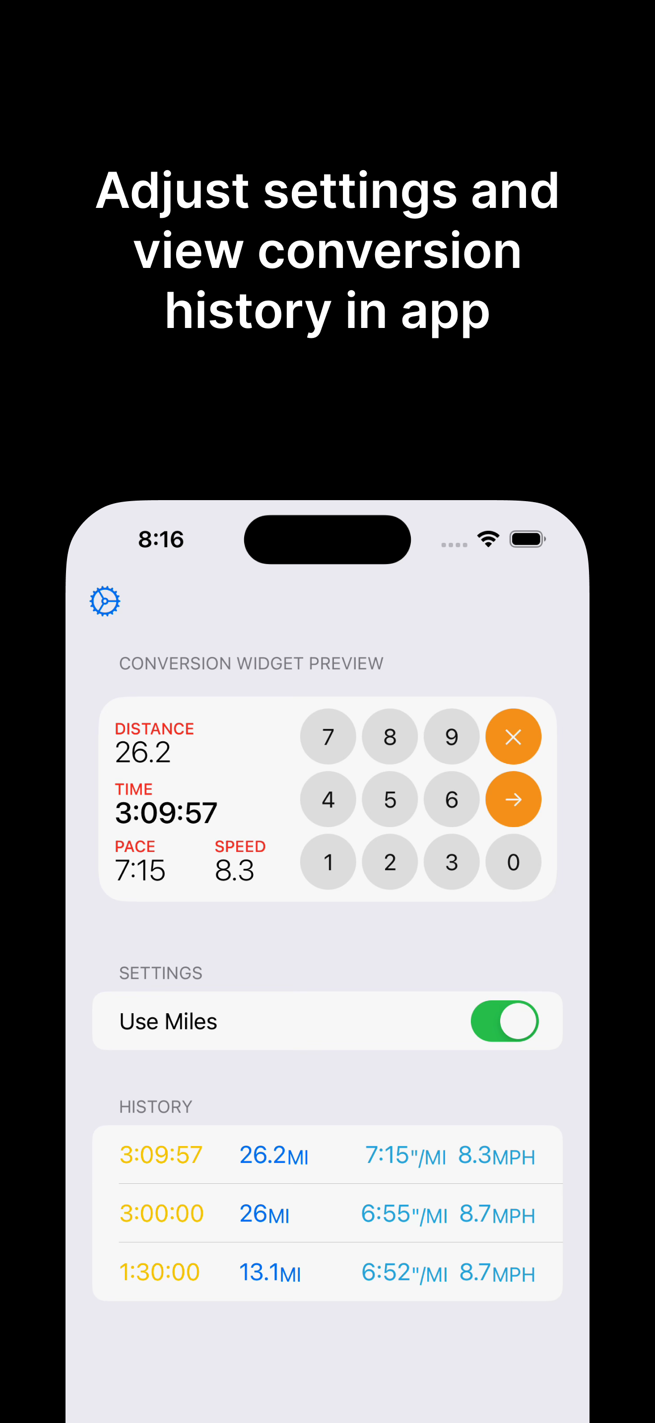 Pace Converter Widget screenshot 4