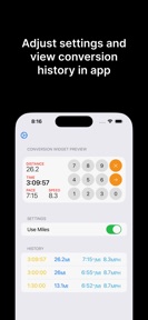 Pace Converter Widget screenshot