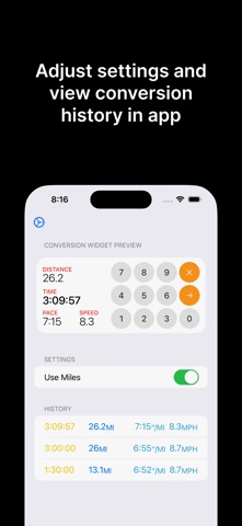 Pace Converter Widget screenshot
