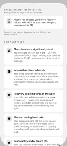 Current: Recovery Score iPhone screenshot