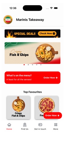 Marinis Takeaway Ladywell app screenshot