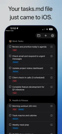 Tasks.md iPhone Screenshot 2