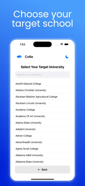Collie - AI College Advisor screenshot 1