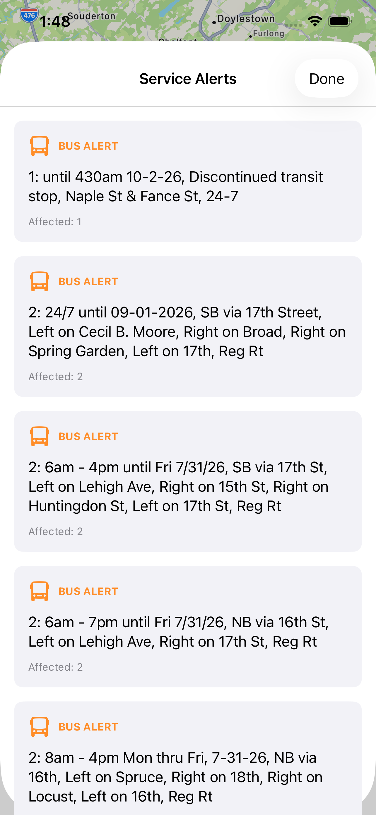PHL Next Bus screenshot 5