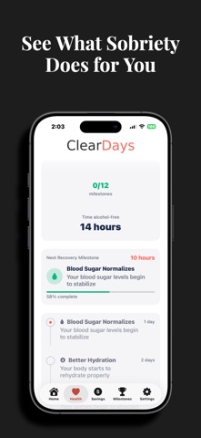 Clear Days : Sobriety Tracker Screenshot 2 of 8