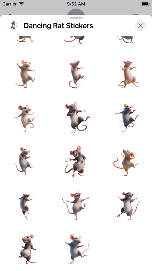 #3. Dancing Rat Stickers (iOS) 由: Paul Scott
