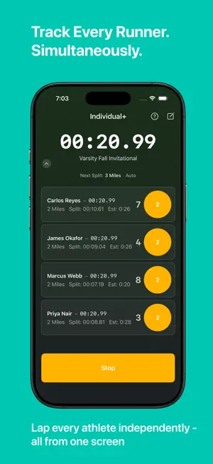 StopWatch for Cross Country screenshot 2