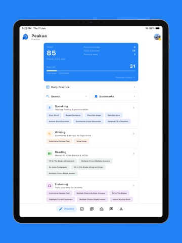 Peakua iPad screenshot