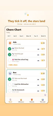 Chore Chart: Kids & Allowance iPhone screenshot