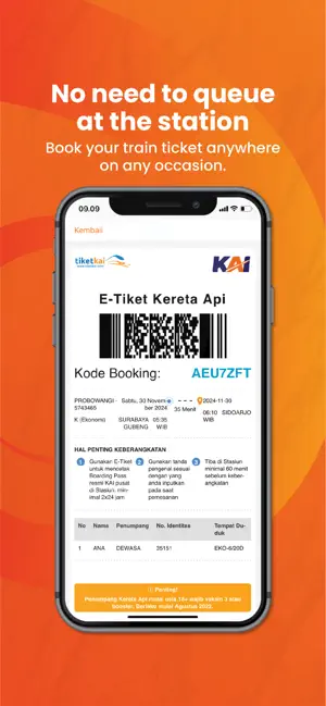 Tiket Kereta Api Online iPhone screenshot 5