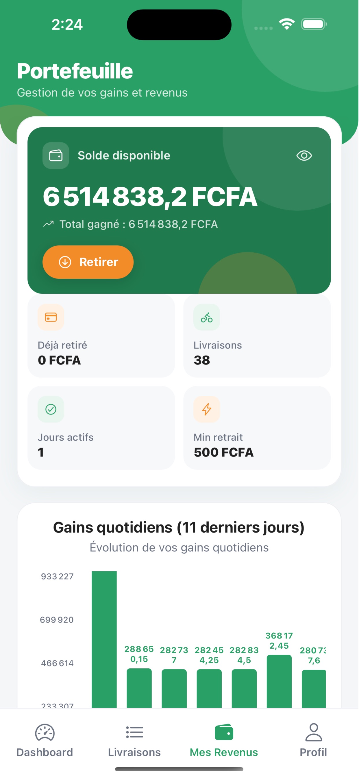 Screenshot 2 of Koursier App