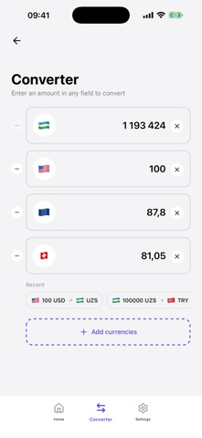 Uzbekistan Currency Rates iPhone screenshot
